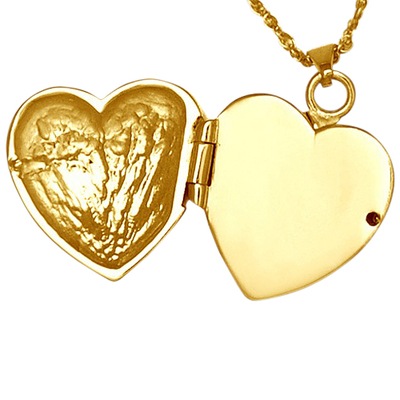 Wing Heart Locket Keepsake Pendant II